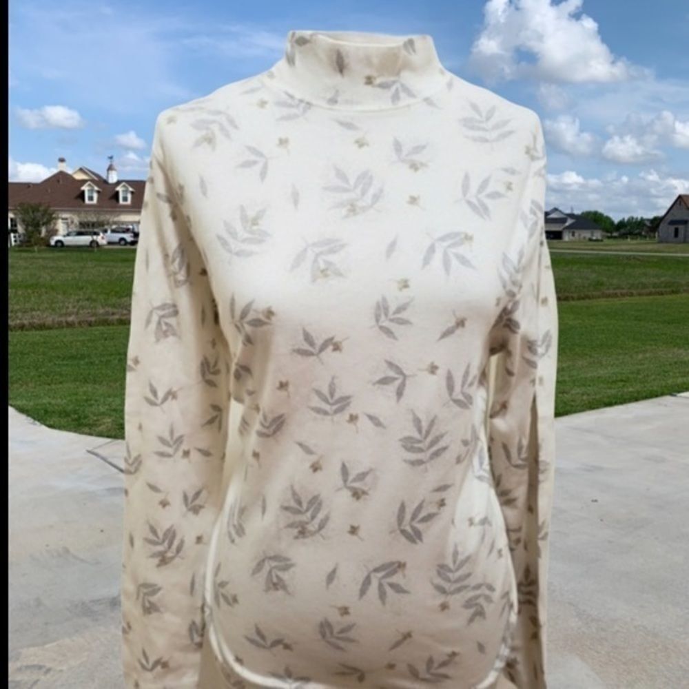 3for$20 sweater floral leaves